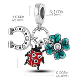 Ladybug Talipes Pendant Charm 925 Sterling Silver for Bracelet Necklace
