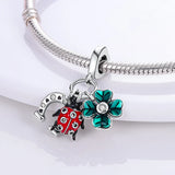 Ladybug Talipes Pendant Charm 925 Sterling Silver for Bracelet Necklace