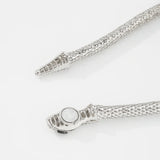 Crystal Silver Magnetic Snake Necklace For Women