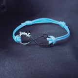 Colorful Rope Infinite Mom Bracelet with Children Names