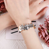 Heart Cuban Chain Personalized Plated Name Bracelet For Women