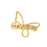 Butterfly Name Pin Brooch for Women Personalized Lapel P
