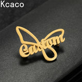 Butterfly Name Pin Brooch for Women Personalized Lapel P