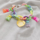 Sweet Bear Pendant Chains Bracelets for Girls