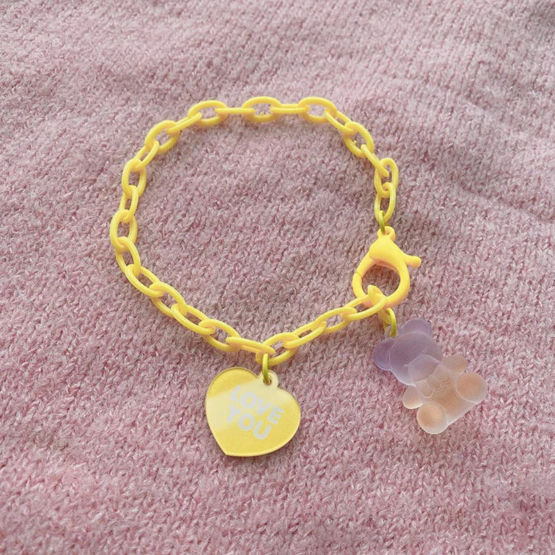 Sweet Bear Pendant Chains Bracelets for Girls