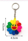 Sunflower Resin Keychain Women Trinket Key Ring Bag Charm