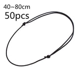 50pcs Adjustable Choker Necklace Leather Cord for Jewelry Making