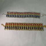 Colorful Rhinestone Bracelet Hand Chain Wedding Jewelry