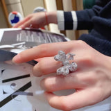 Delicate Zircon Butterfly Ring For Women Wedding Engagement Jewelry