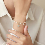 Pearl Disc Star Pendant Pull Bracelets Women's Halloween Jewelry
