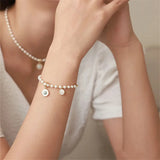 Pearl Disc Star Pendant Pull Bracelets Women's Halloween Jewelry