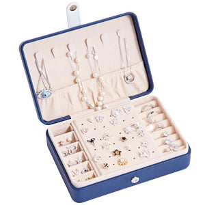 Double-Layer Velvet Jewelry Organizer Box