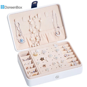 Double-Layer Velvet Jewelry Organizer Box