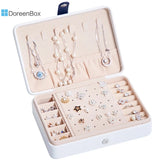 Double-Layer Velvet Jewelry Organizer Box