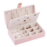Double-Layer Velvet Jewelry Organizer Box