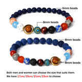 8 Planets Bead Bracelet Universe Chakra Bracelet Men Women