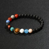 8 Planets Bead Bracelet Universe Chakra Bracelet Men Women