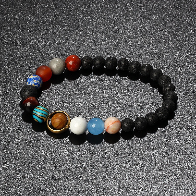 8 Planets Bead Bracelet Universe Chakra Bracelet Men Women