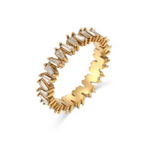 Geometric Zircon Rings 18K Plated Wedding Anniversary