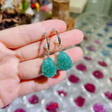 Water Drop Paraiba Tourmaline Earrings 925 Silver Bridal Jewelry