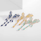 Butterfly Tassel Earrings S925 Silver Plated Wedding Jewelry