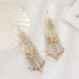 Ethnic Style Bead Earrings Bohemian Tassel Earrings