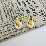 Enamel Geometric U-shaped Earrings Green Milky Love Sale