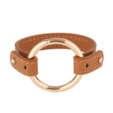 Explosive Women's Leather Bracelet with Iron Charm