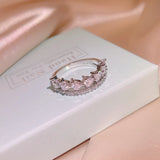 Crown Ring Silver Zircon Stone Wedding Bands Ring for Engagement