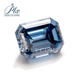 Fancy vivid VVS1 Emerald cut Moissanite