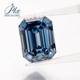 Fancy vivid VVS1 Emerald cut Moissanite
