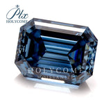 Fancy vivid VVS1 Emerald cut Moissanite