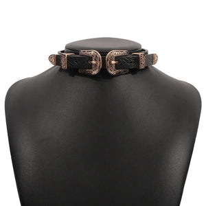 Women Girls Punk Choker Chain Goth Leather Necklace Collar Choker Jewelry