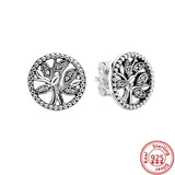 925 Silver Daisy Snowflake Zircon Stud Earrings Women Jewelry