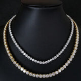 Hip Hop Silver Gothic Tennis Necklace Chain for Men Women