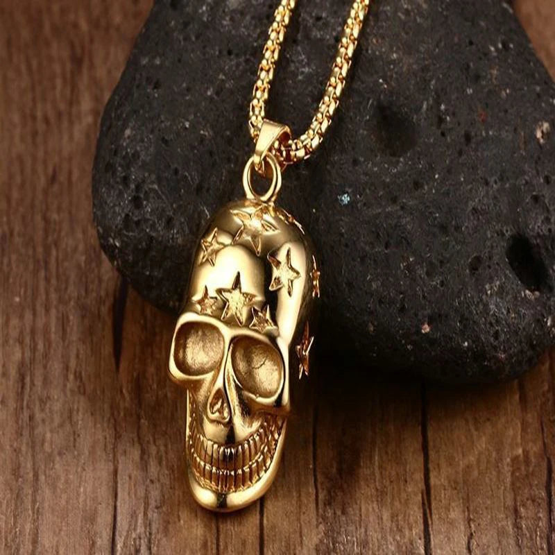 Star & Skull Pendant Stainless Steel Jewelry