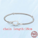 925 Silver Infinity Knot Bracelet for Charms