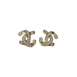 Irregular Letter C Zircon Stud Earrings