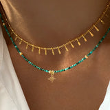 Stainless Steel Water Drop Chain Necklace Choker for Men Women