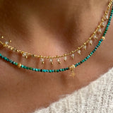 Stainless Steel Water Drop Chain Necklace Choker for Men Women