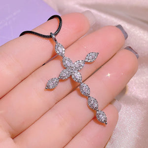 Heart Punk Butterfly Pearl S925 Silver Necklace Pendant for Women