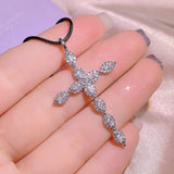 Heart Punk Butterfly Pearl S925 Silver Necklace Pendant for Women