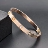 Crystal Bracelet Titanium Love Pulse Pull Stainless Steel Jewelry