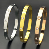 Crystal Bracelet Titanium Love Pulse Pull Stainless Steel Jewelry