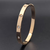Crystal Bracelet Titanium Love Pulse Pull Stainless Steel Jewelry