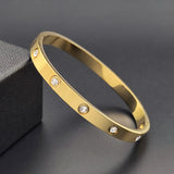 Crystal Bracelet Titanium Love Pulse Pull Stainless Steel Jewelry