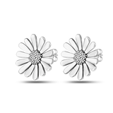Daisy Stud Earrings 925 Silver Flower Pendientes