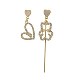 Asymmetric Bear Crystal Earrings