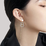 Asymmetric Bear Crystal Earrings