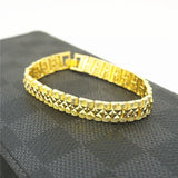 Brass Gold-plated Car Flower Bracelet Men Women Creative Personality Jewelry